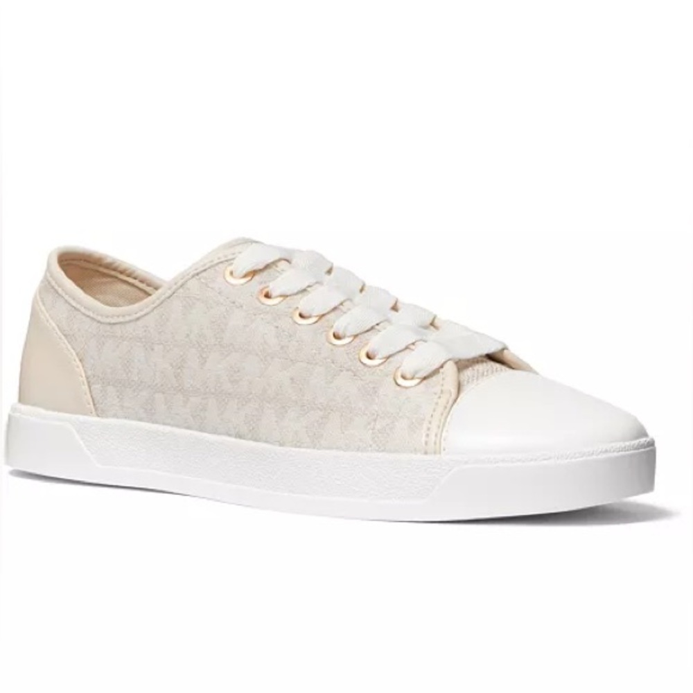 MICHAEL Michael Kors MK City Cream & White Sneakers Sz. 8 NEW